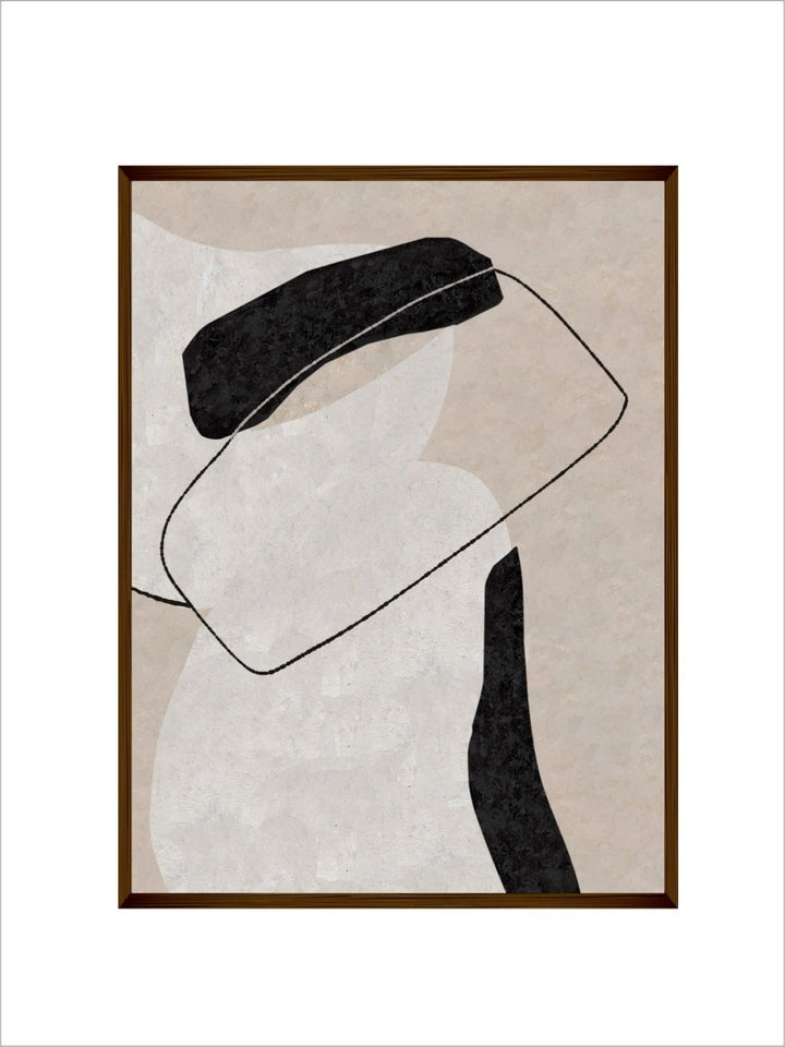 Silhouetted Graceful Contours - Black White Wall Art