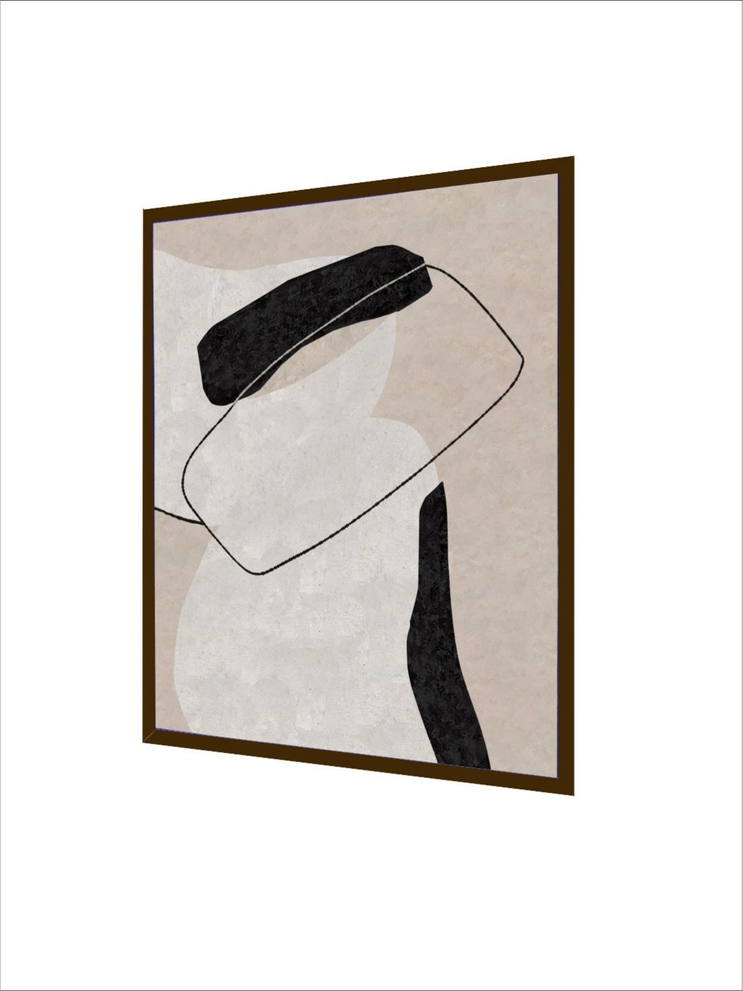 Silhouetted Graceful Contours - Black White Wall Art