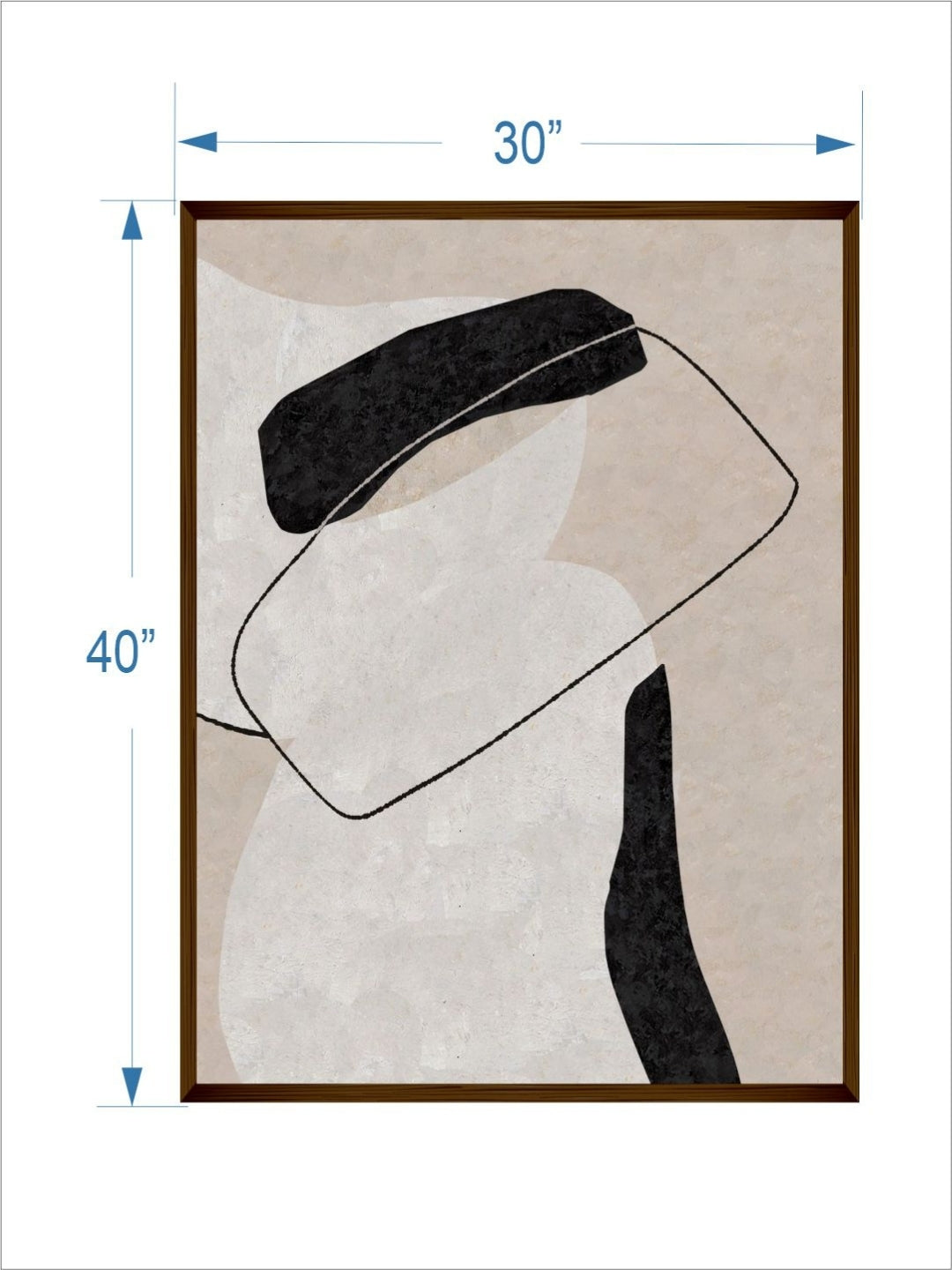 Silhouetted Graceful Contours - Black White Wall Art