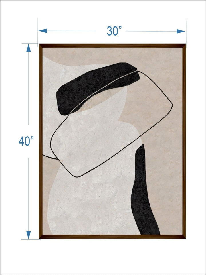 Silhouetted Graceful Contours - Black White Wall Art