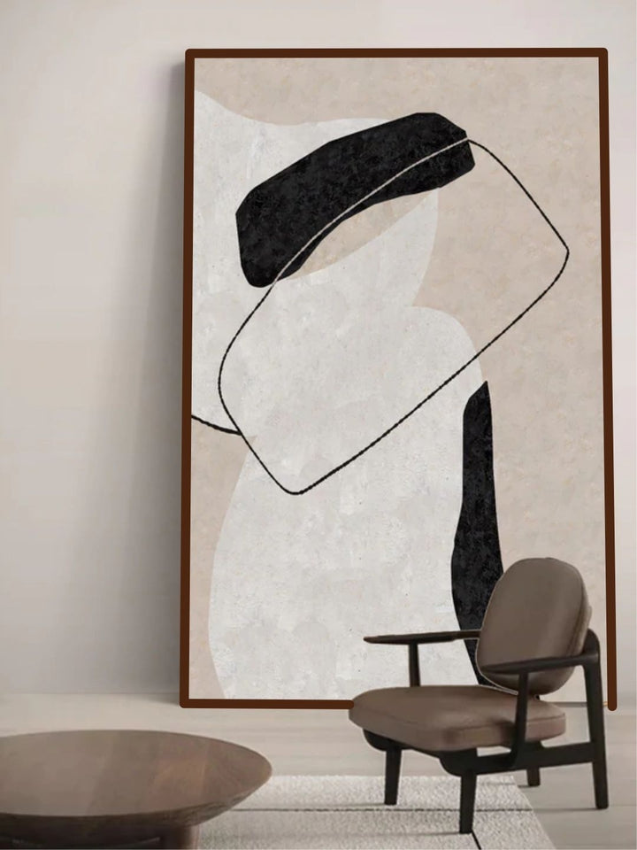 Silhouetted Graceful Contours - Black White Wall Art