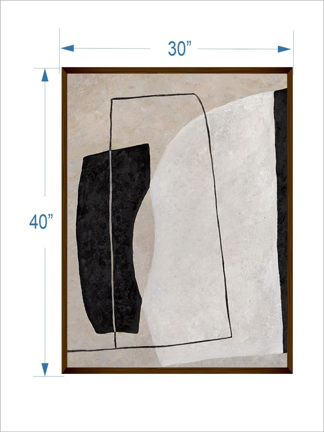 Minimalist Curves in Harmony - Beige abstract art
