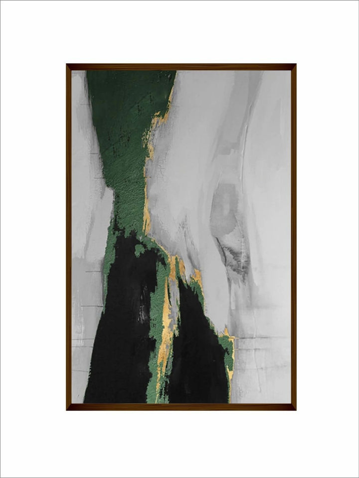 Abstract Veins of Life - Emerald green canvas
