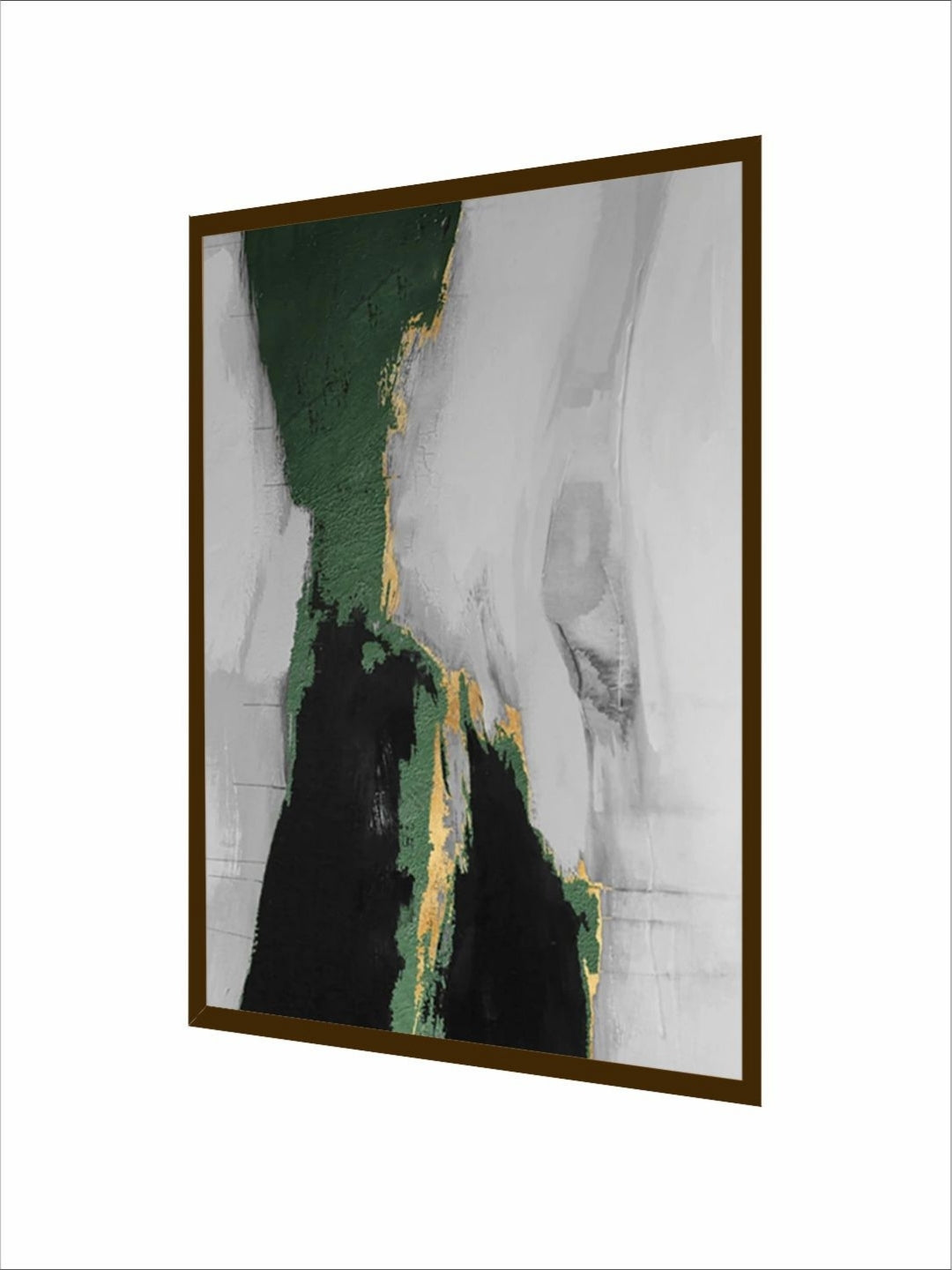 Abstract Veins of Life - Emerald green canvas