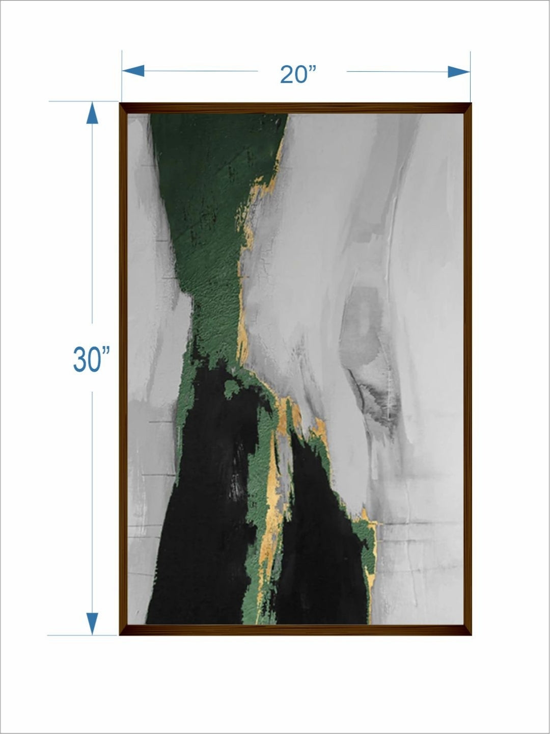 Abstract Veins of Life - Emerald green canvas