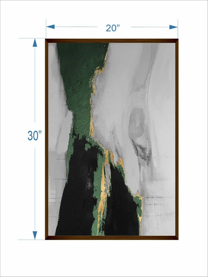 Abstract Veins of Life - Emerald green canvas