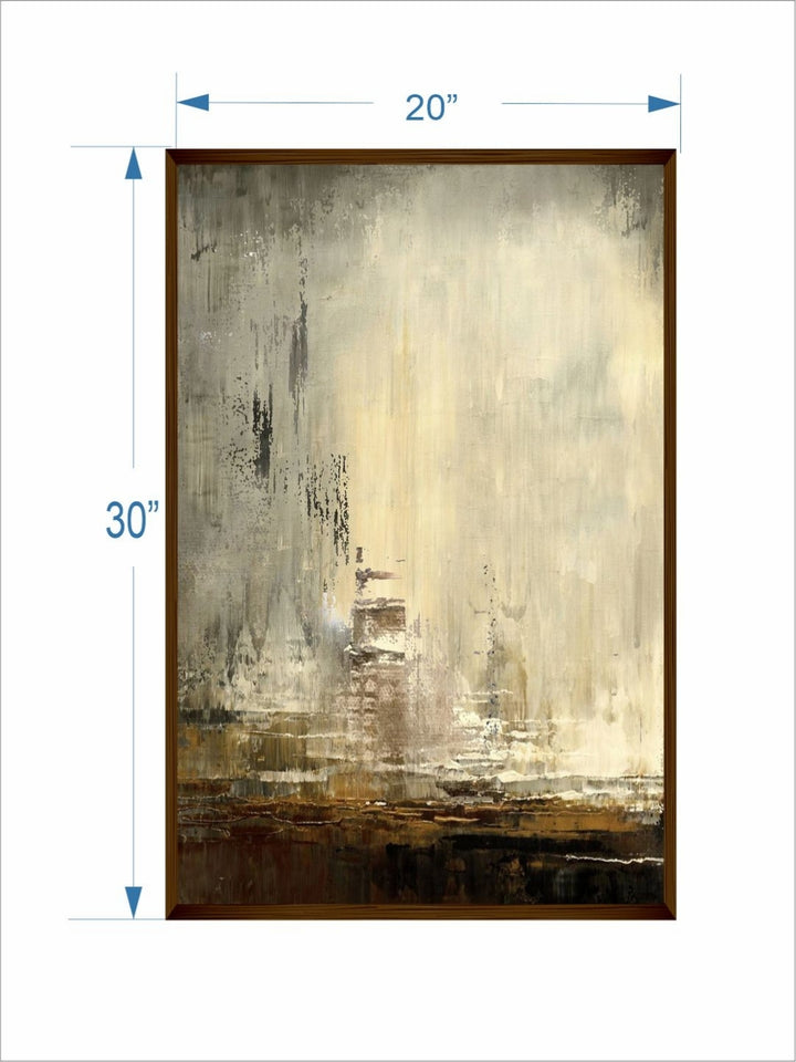 Muted Echoes on Canvas - Modern framed artwork