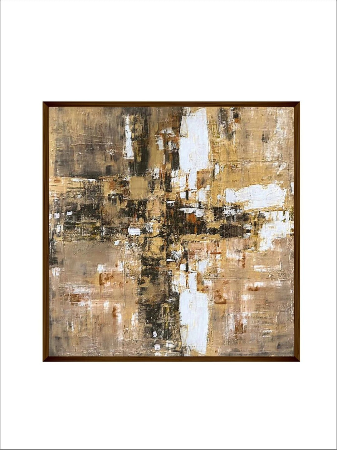 Memories in Textured Gold - Minimalist canvas art
