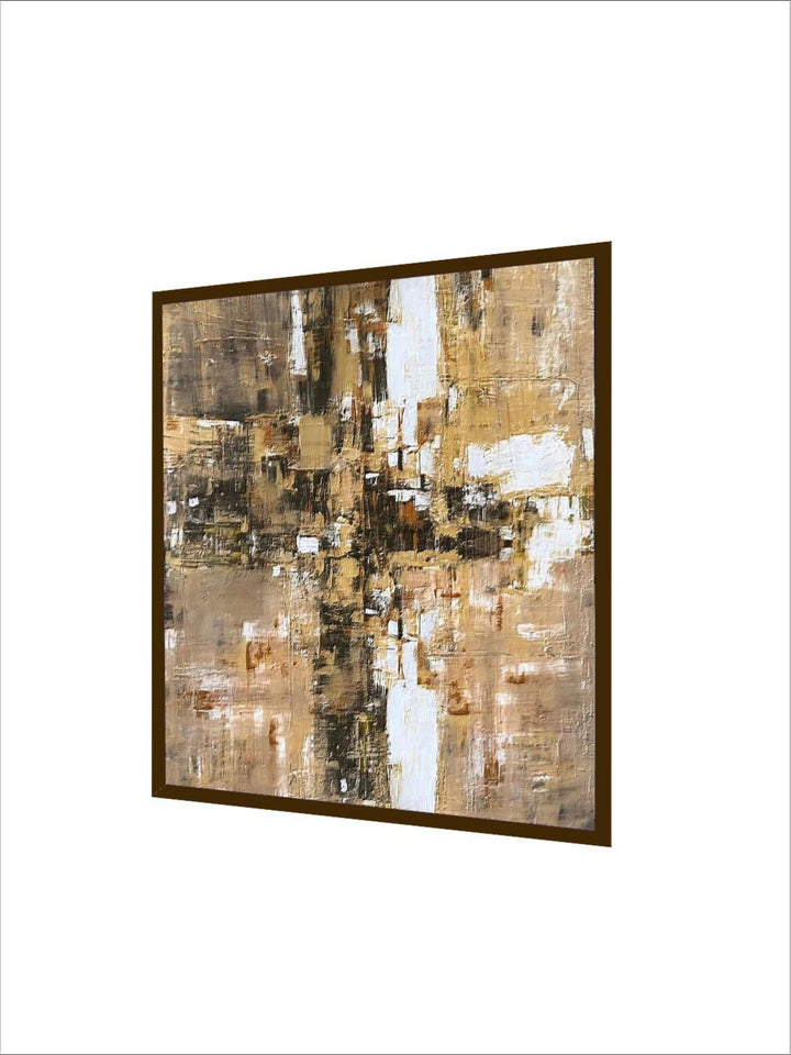 Memories in Textured Gold - Minimalist canvas art