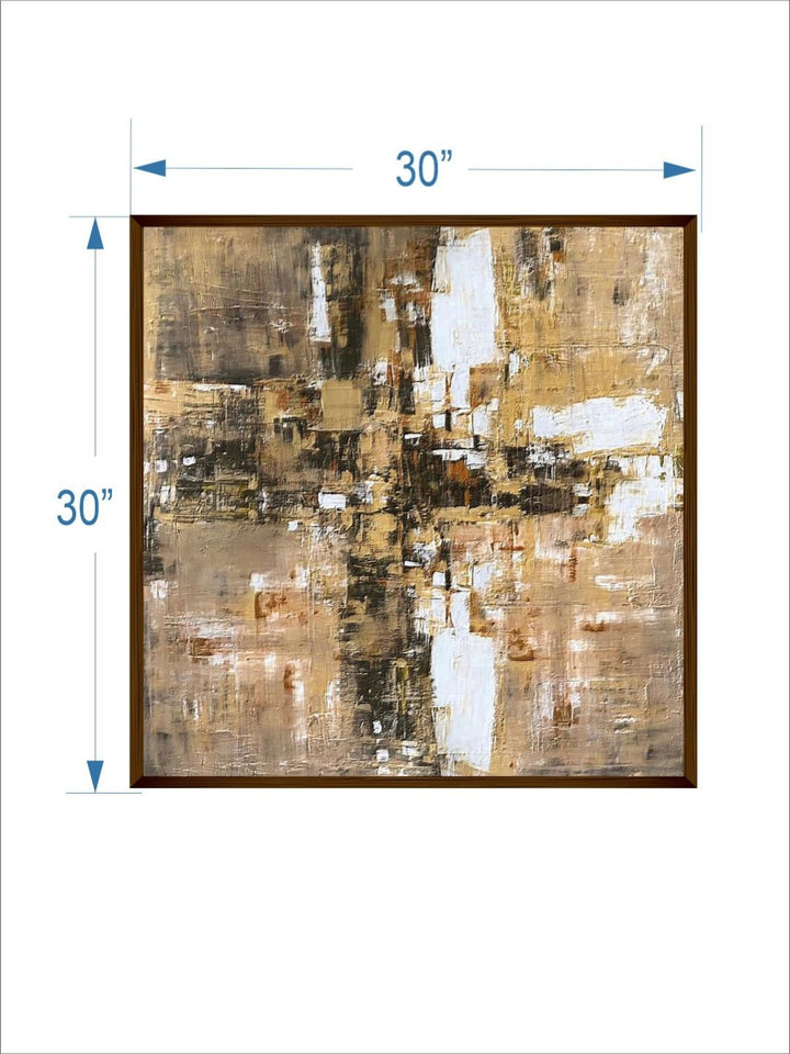 Memories in Textured Gold - Minimalist canvas art