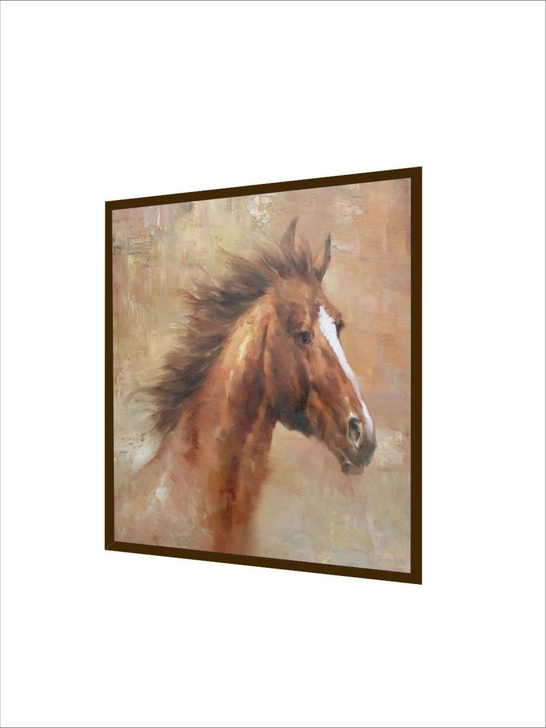 Equestrian Essence Rustic Grace - Horse canvas painting
