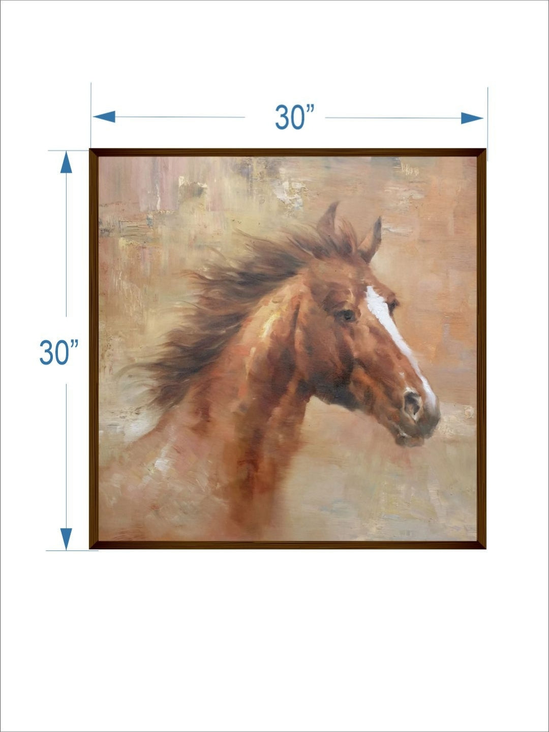 Equestrian Essence Rustic Grace - Horse canvas painting