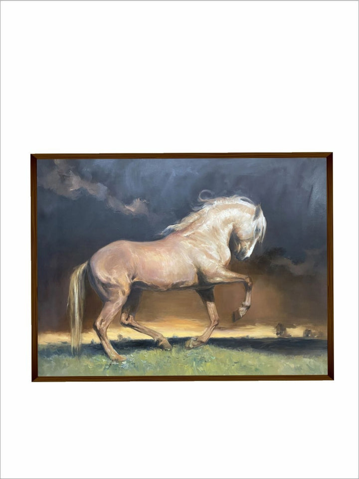 "Elegance of a Lone Horse - Canvas Wall Art "