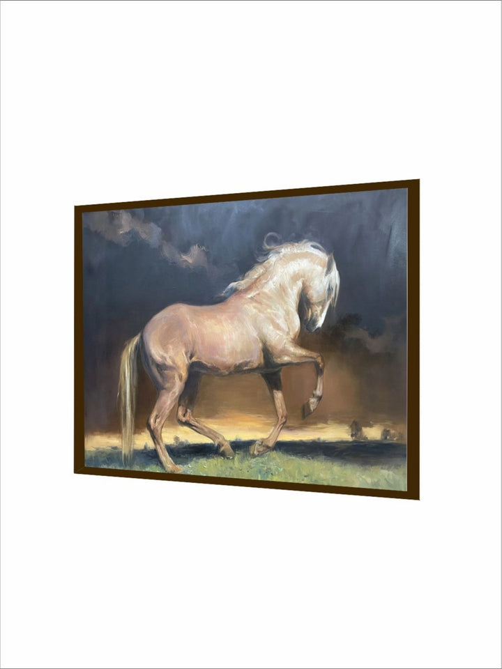 "Elegance of a Lone Horse - Canvas Wall Art "