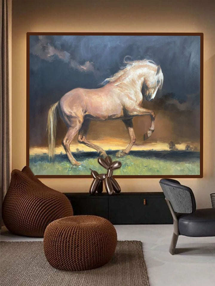 "Elegance of a Lone Horse - Canvas Wall Art "