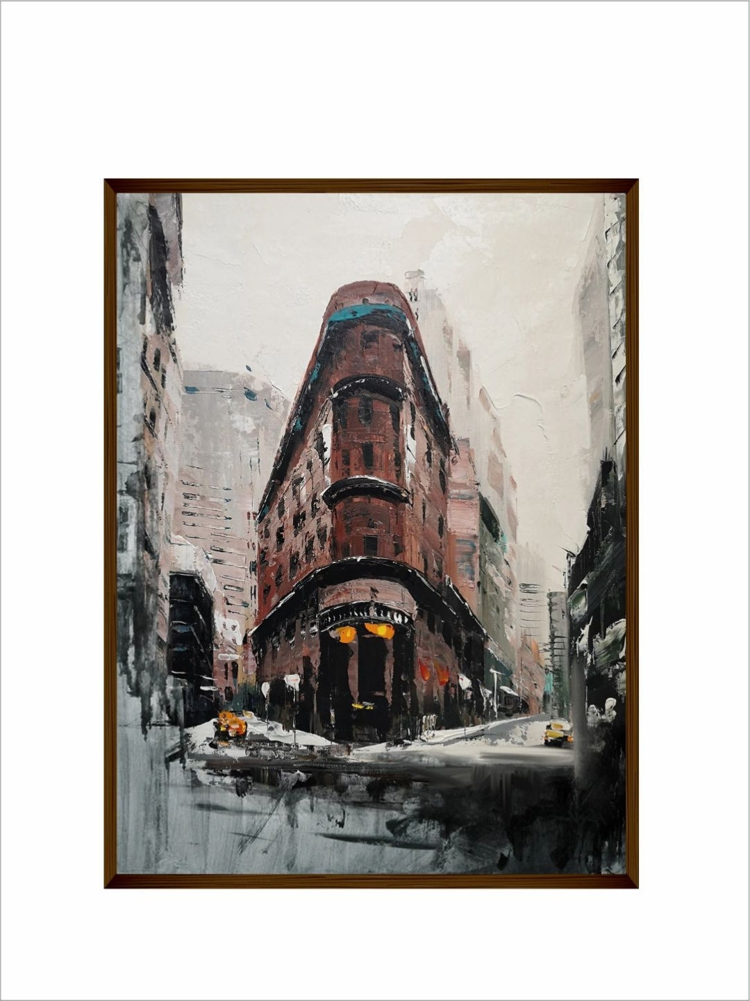 Urban Winter?s Architectural Dance - Canvas winter landscape