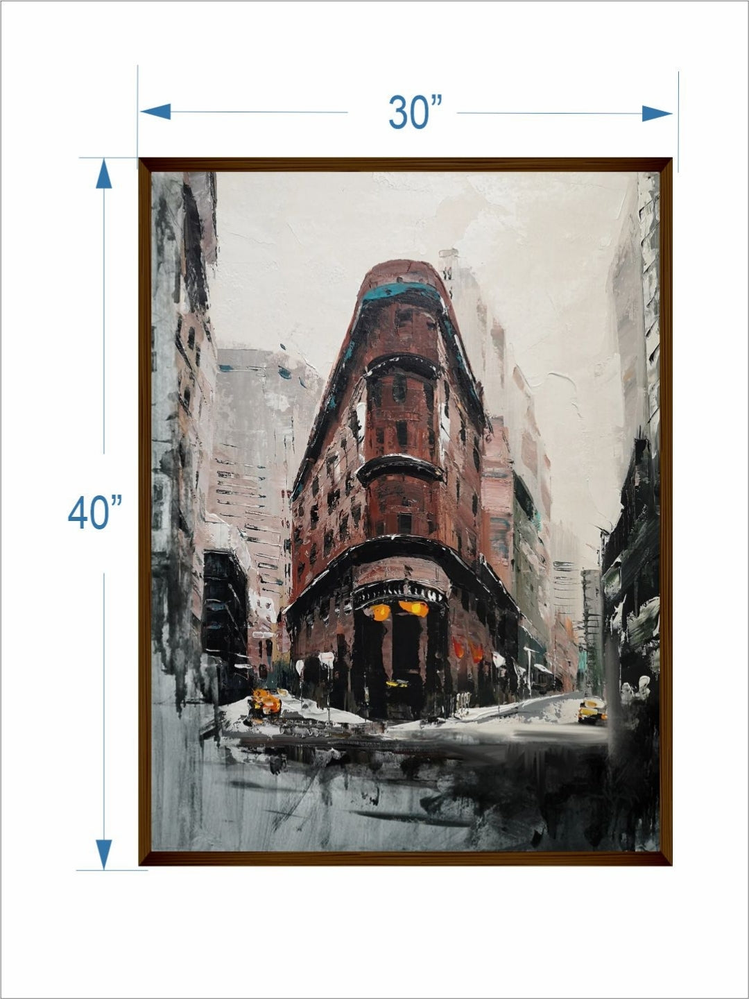Urban Winter?s Architectural Dance - Canvas winter landscape