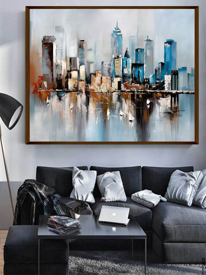 Cityscape Echoes Silent Whispers - Urban Wall Art