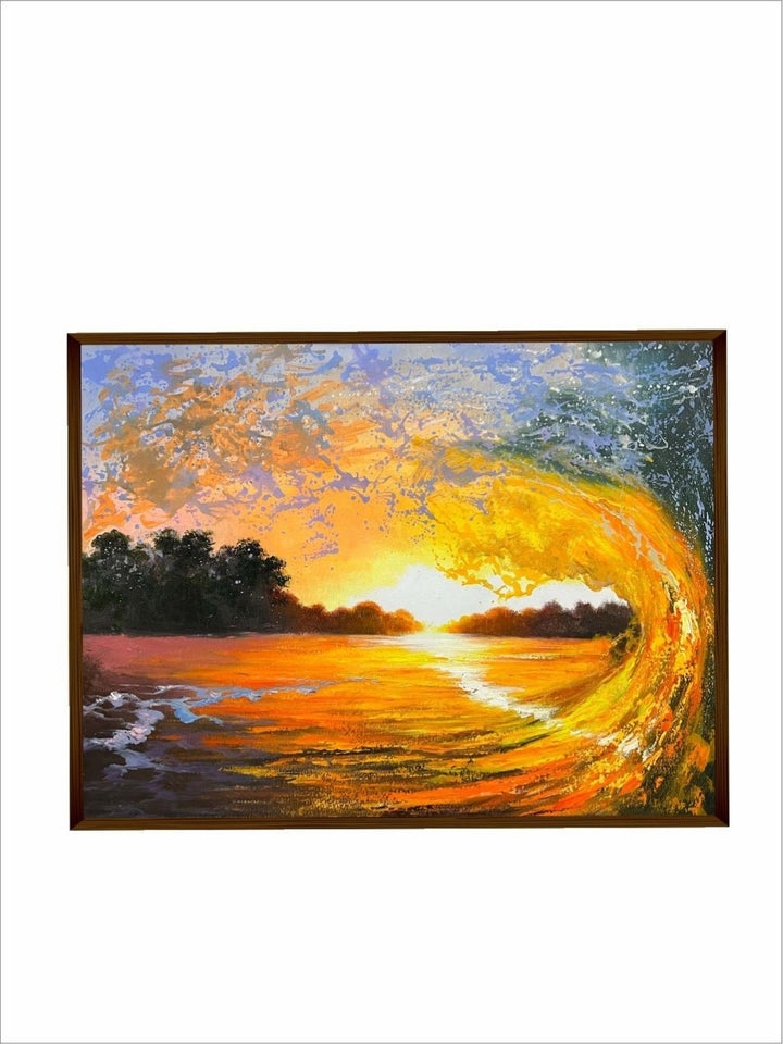Crimson Tide Dusk?s Reflection - Hyperrealism wall art