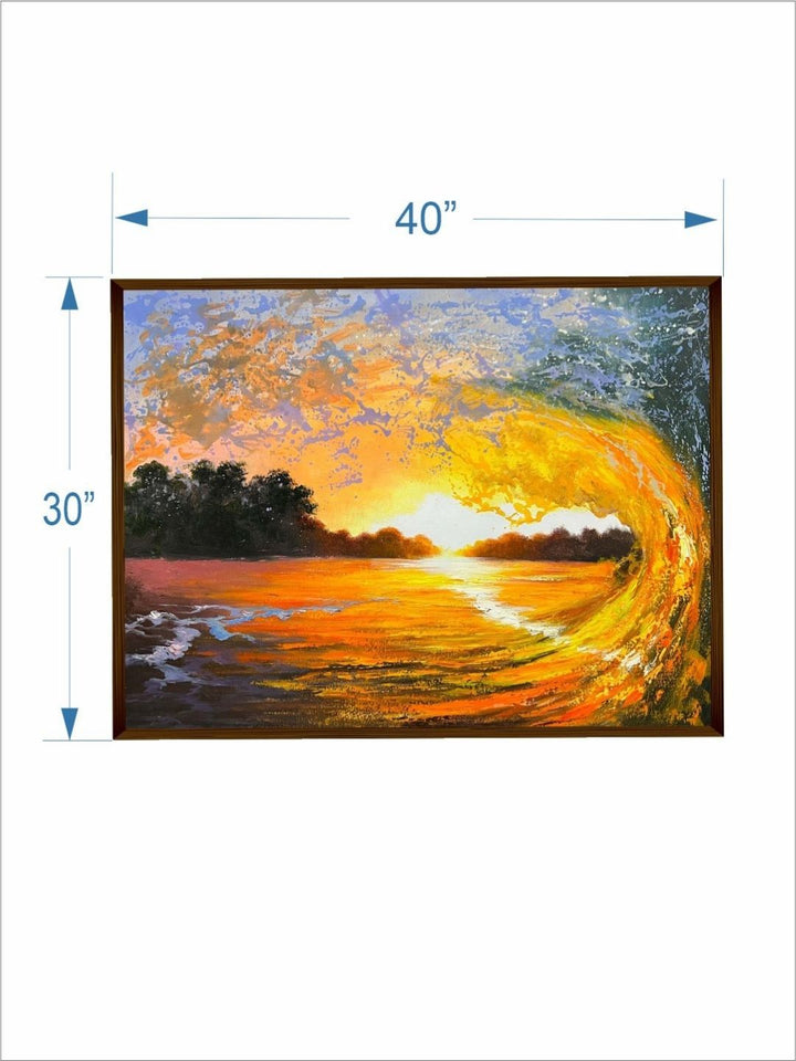 Crimson Tide Dusk?s Reflection - Hyperrealism wall art