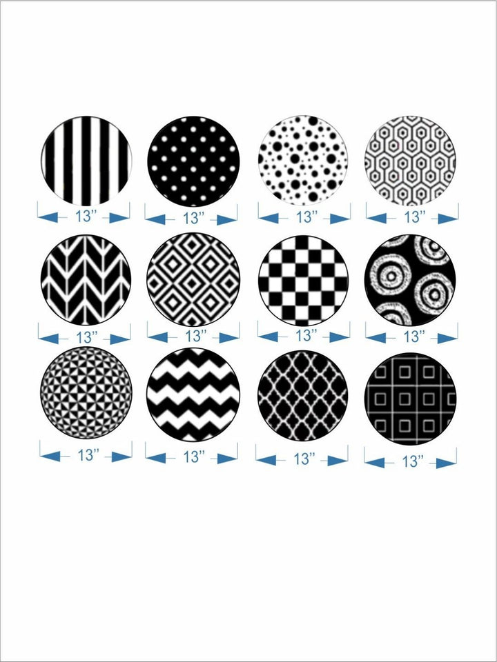 Patterned Globes Harmony in Black and White - Monochrome decor