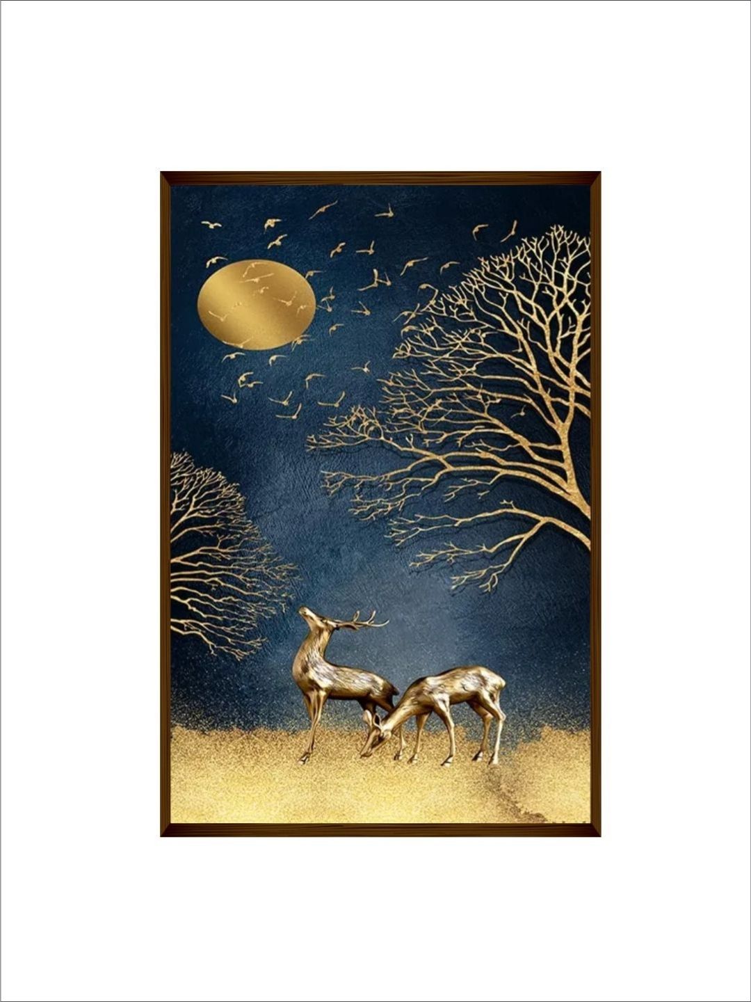 Enchanted Evening in Amber - Golden elk wall art