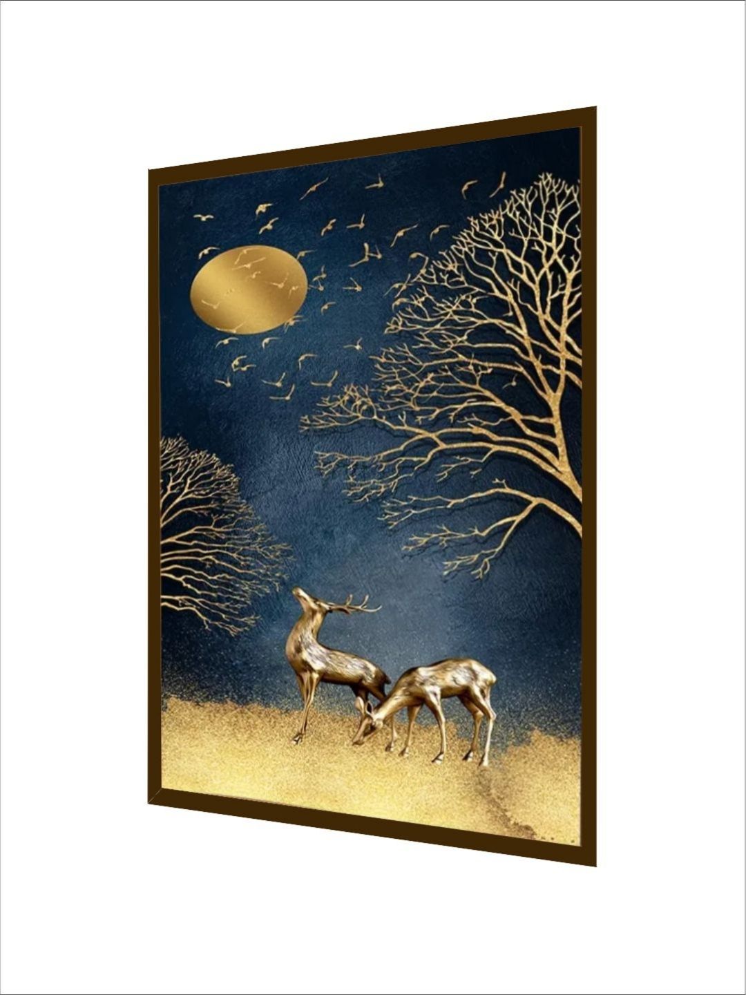 Enchanted Evening in Amber - Golden elk wall art