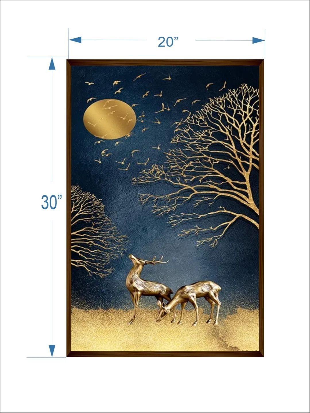 Enchanted Evening in Amber - Golden elk wall art