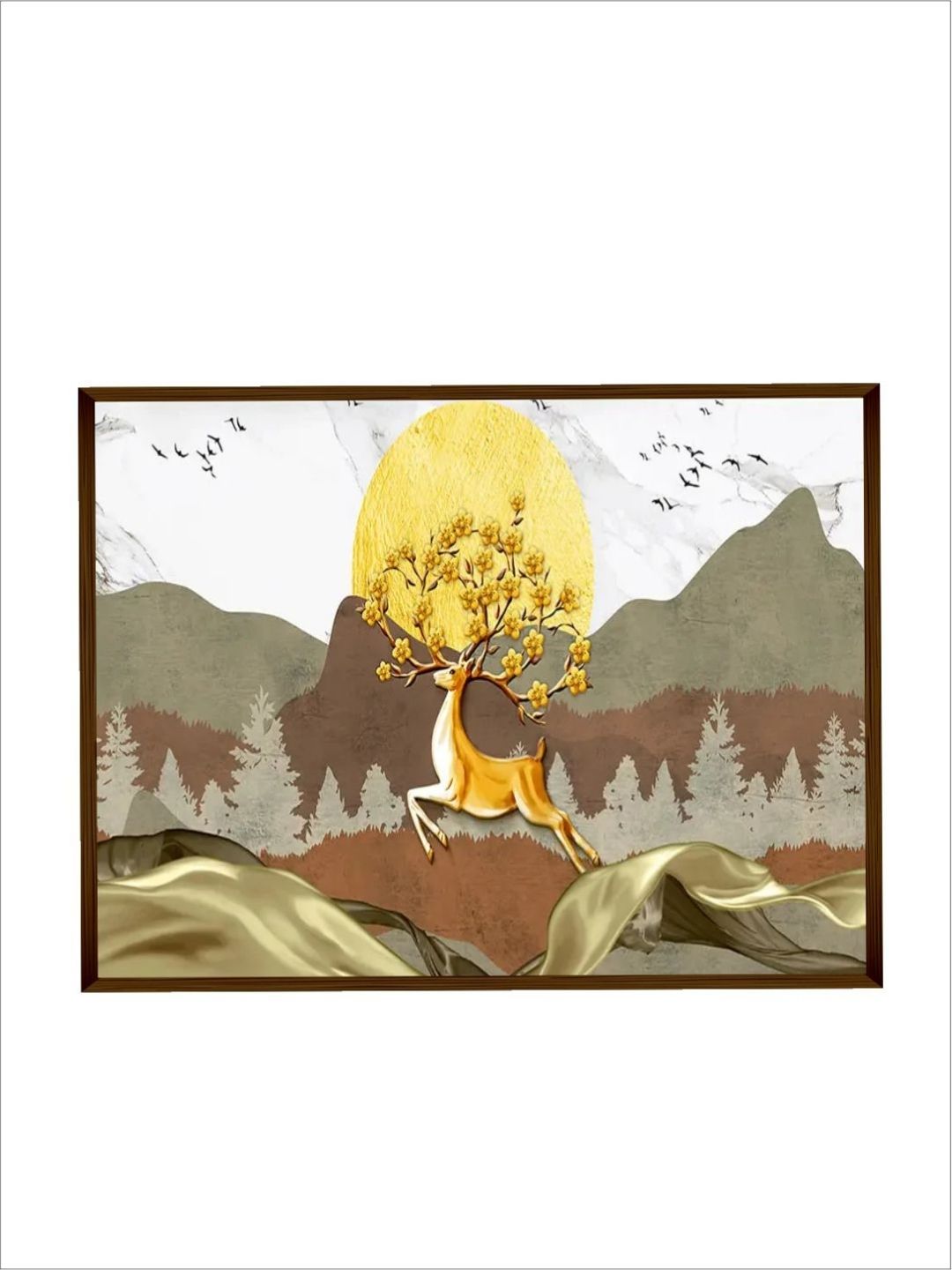 Autumn?s Midas Touch Revealed - Golden deer artwork