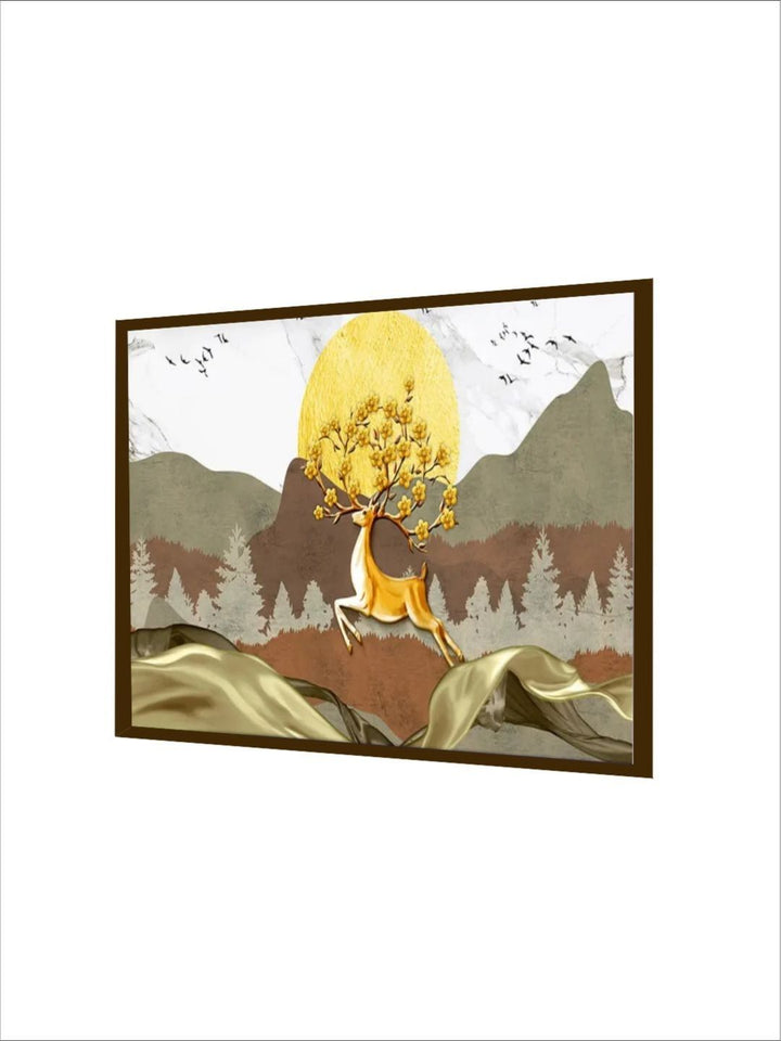 Autumn?s Midas Touch Revealed - Golden deer artwork