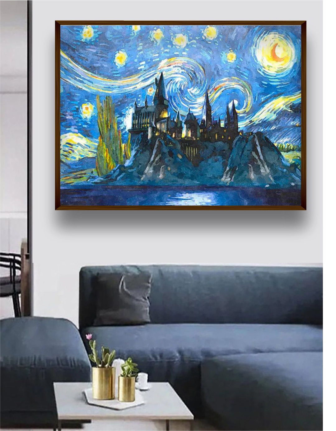 Twilight Aura Over Mountain Keep - Hogwarts wall decor