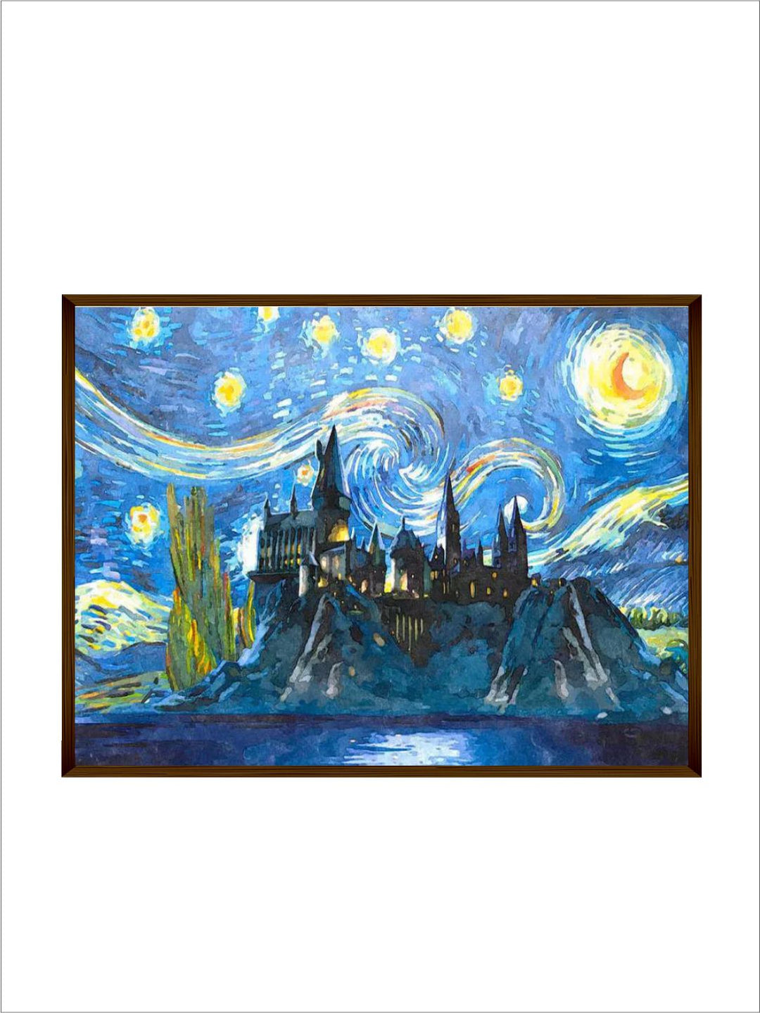 Twilight Aura Over Mountain Keep - Hogwarts wall decor