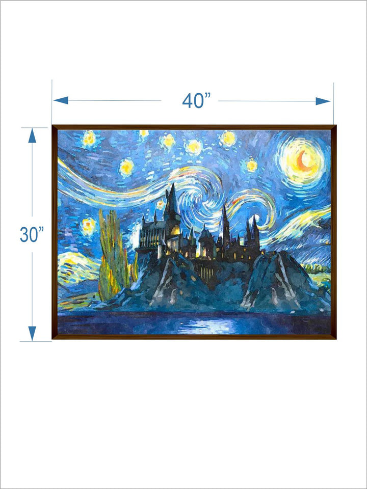 Twilight Aura Over Mountain Keep - Hogwarts wall decor