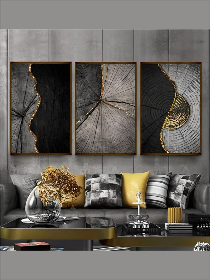 Sylvan Secrets in Gold - Modern minimalist art