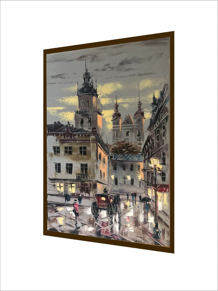Glistening Streets at Sunset
