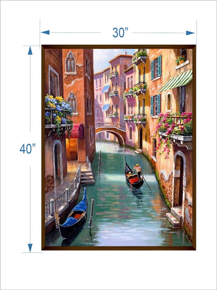 Gondola Amidst Floral Balconies