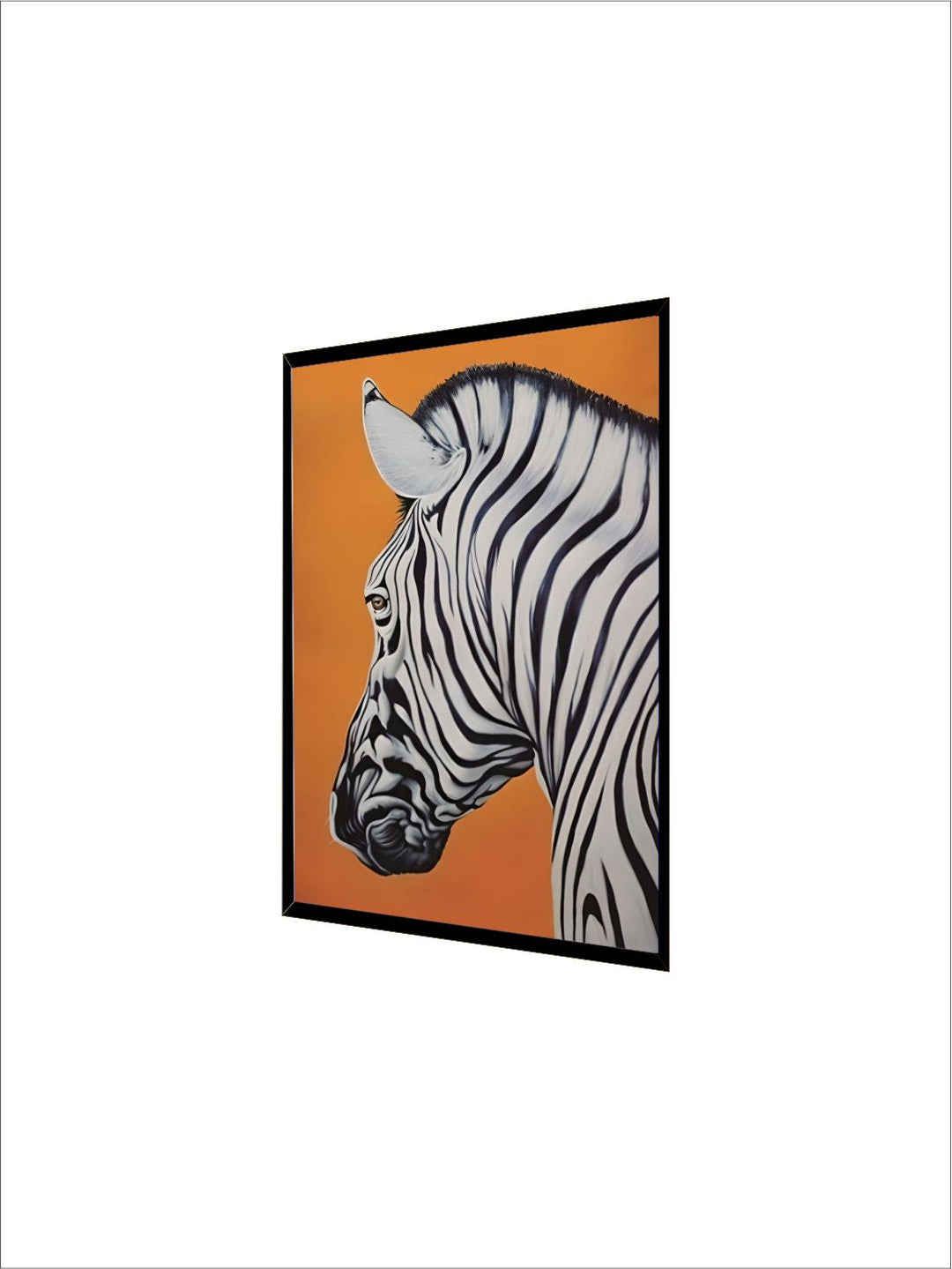 Stunning Zebra Print Wall Art Orange Background Fine Art Canvas Prints Nordic Style Minimalist Animal Paintings For Modern Home Decor