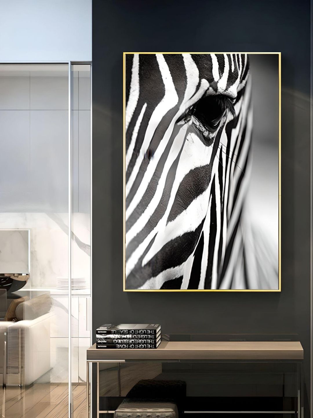 Stunning Zebra Wall Art Black And White Fine Art Canvas Giclee Print Nordic Style Pictures For Living Room Dining Room Modern Interior Decor