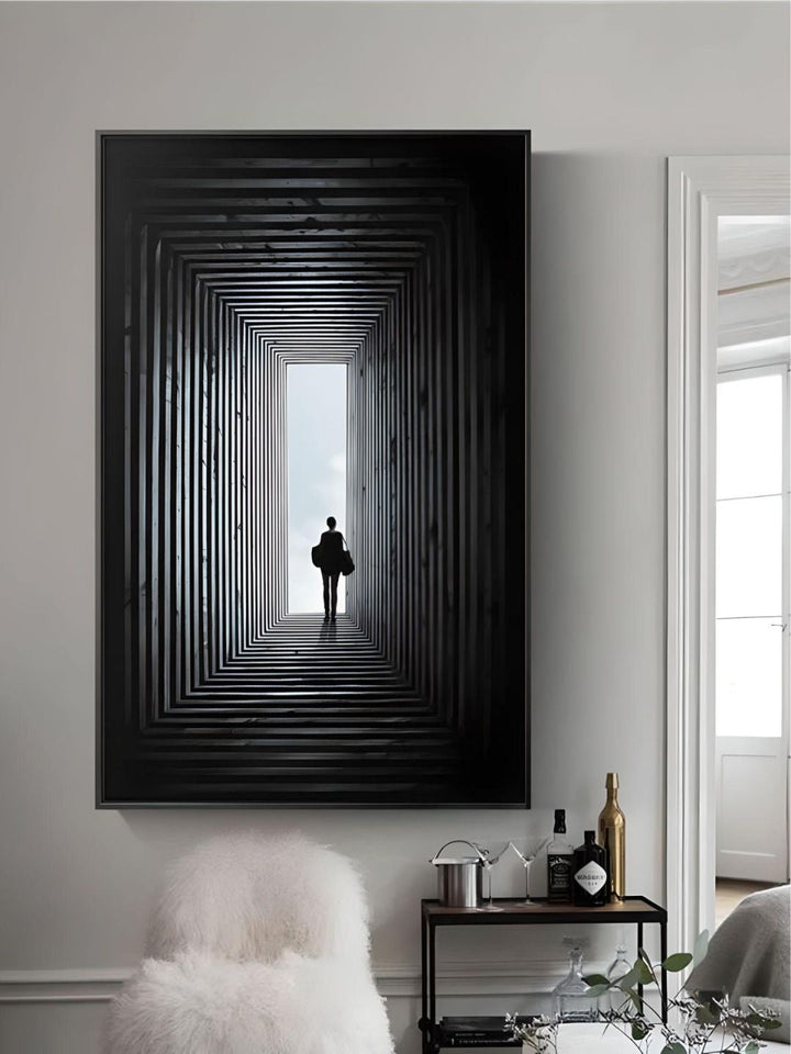 The Light At The End Of The Tunnel Wall Art Fine Art Canvas Print Modern Abstract Black And White Posters Nordic Style Home Interior Decoration