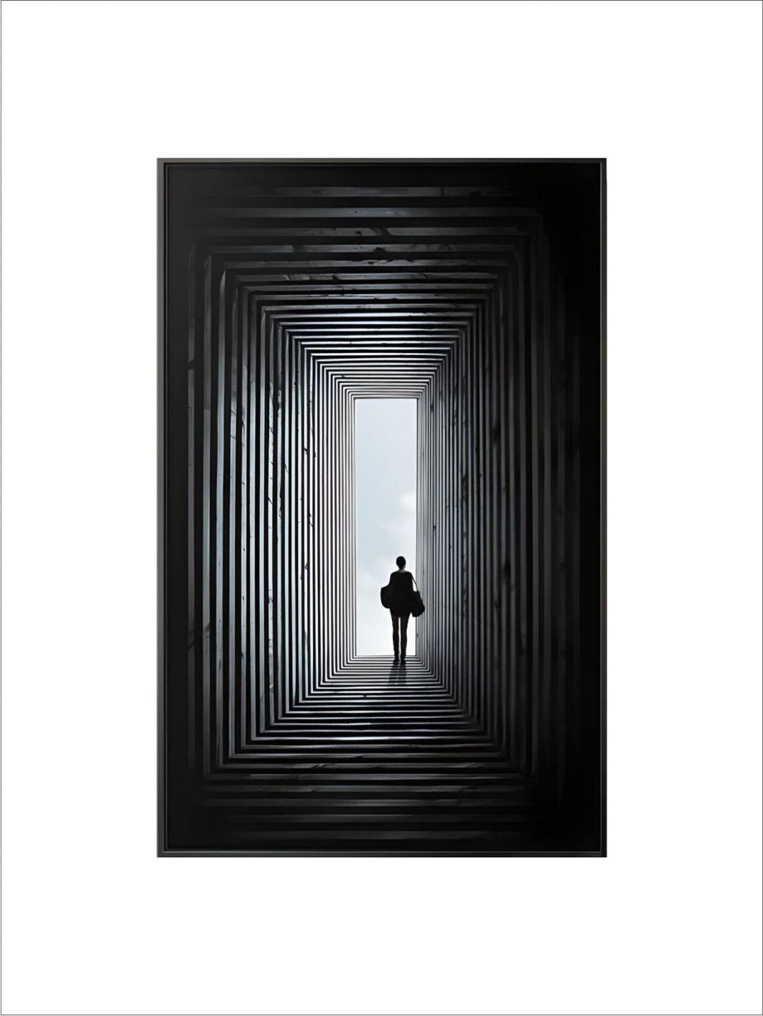 The Light At The End Of The Tunnel Wall Art Fine Art Canvas Print Modern Abstract Black And White Posters Nordic Style Home Interior Decoration