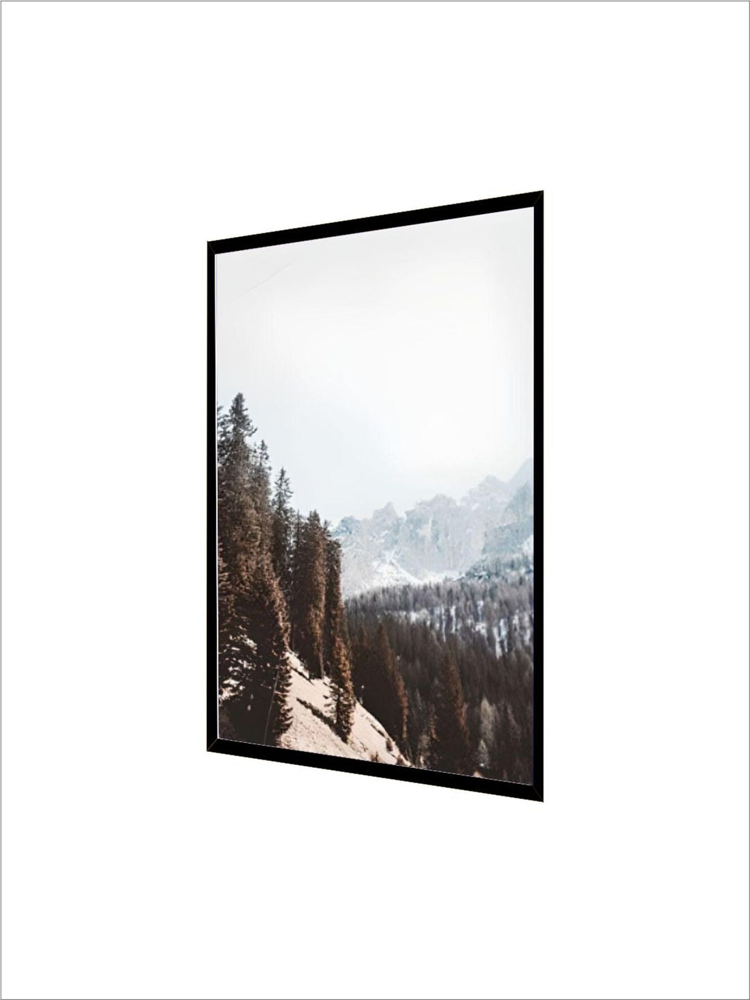 Wilderness Mountain Landscape Nordic Wall Art Wild Animals Forest Deer Rustic Wood Tree Rings Fine Art Canvas Prints Scandinavian Style Home Interior Decor