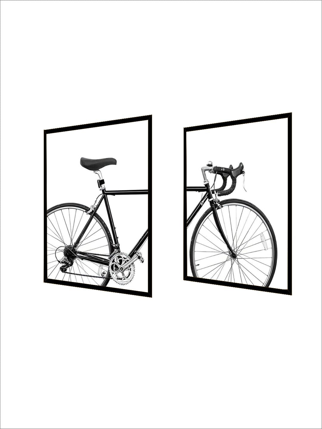 Black & White Racer Bike Bicycle Wall Art Posters Minimalist Cycle Pictures Fine Art Canvas Prints Nordic Style Pictures For Cycling Enthusiasts
