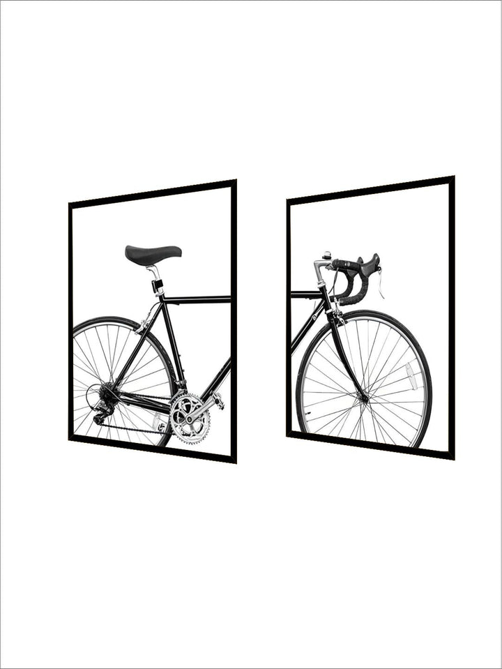 Black & White Racer Bike Bicycle Wall Art Posters Minimalist Cycle Pictures Fine Art Canvas Prints Nordic Style Pictures For Cycling Enthusiasts