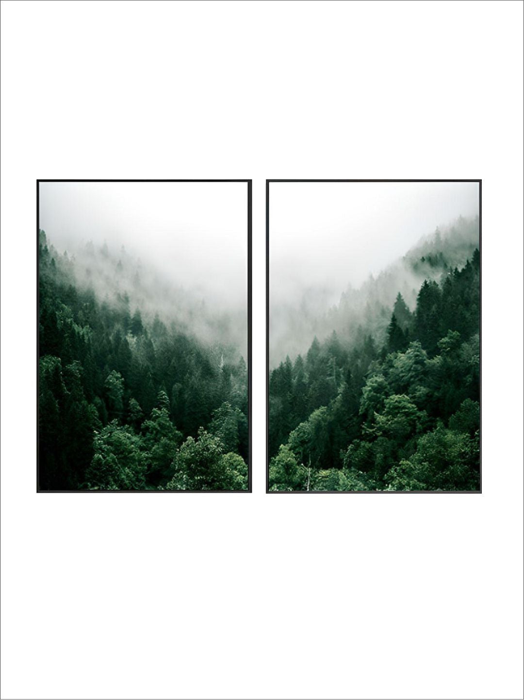 Misty Valley Green Forest Wall Art Mountain Wilderness Landscape Pictures Of Calm Fine Art Canvas Prints For Living Room Nordic Home Office Interior Decor