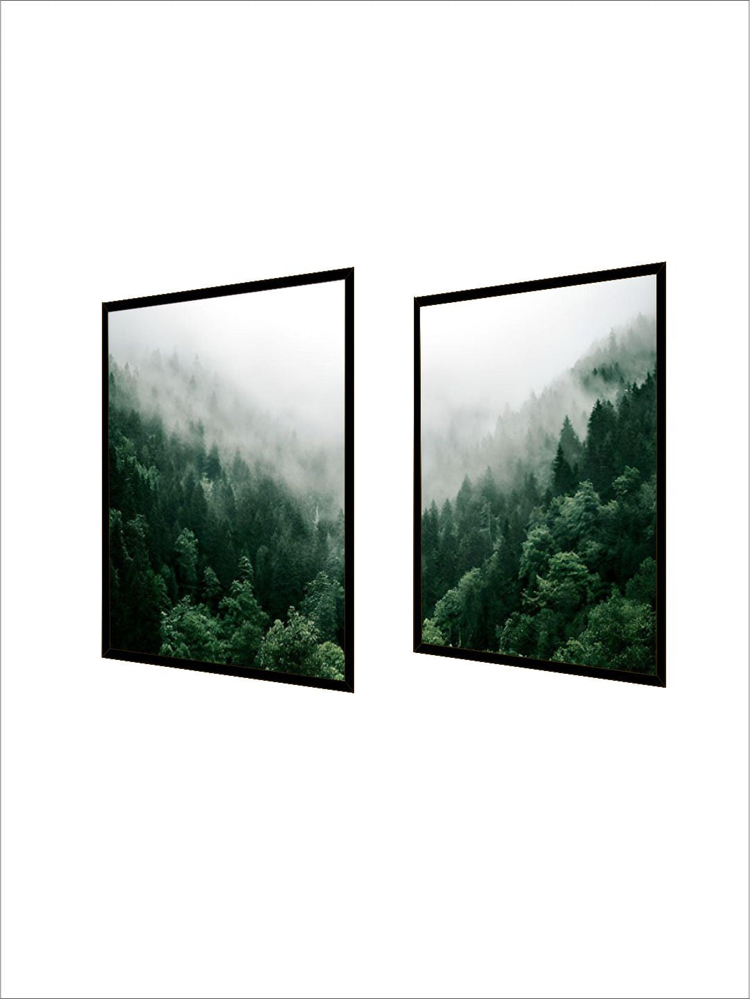 Misty Valley Green Forest Wall Art Mountain Wilderness Landscape Pictures Of Calm Fine Art Canvas Prints For Living Room Nordic Home Office Interior Decor