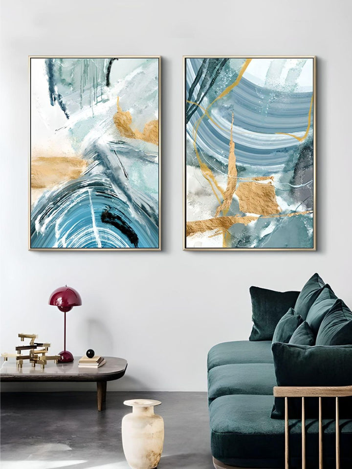 Nordic Abstract Sky Blue Summer Sea Wall Art Fine Art Canvas Prints Contemporary Pictures For Living Room Bedroom Modern Home Office Interior Decor