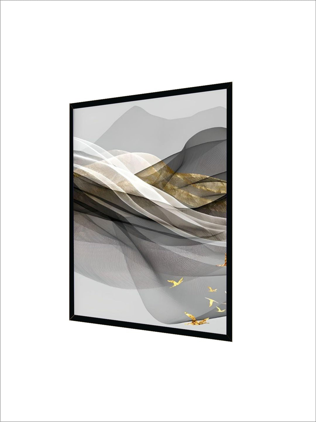 Abstract Flowing Golden Deer Mountain Landscape Wall Art Fine Art Canvas Prints Modern Pictures For Minimalist Living Room Home Office