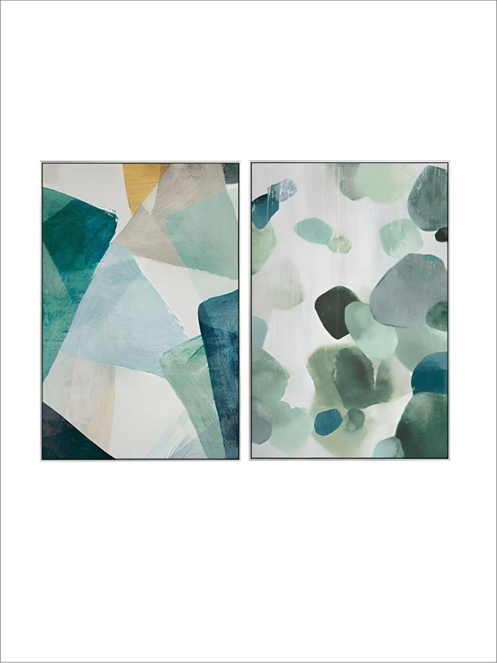 Textural Shades Of Green Abstract Wall Art Fine Art Canvas Prints Nordic Style Modern Pictures For Living Room Bedroom And Contemporary Office Interiors
