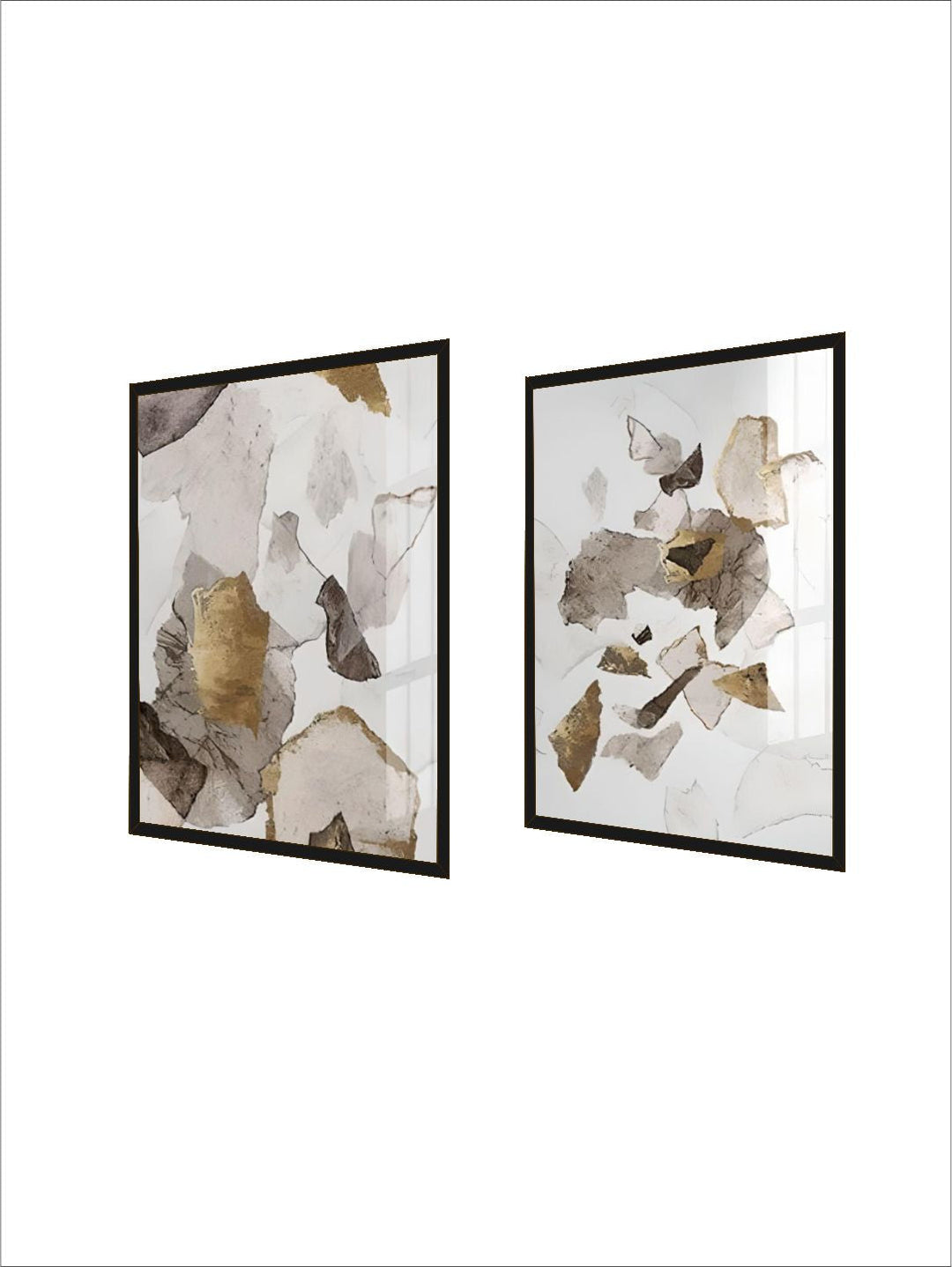 Modern Abstract Wall Art Rustic Golden Brown Upscale Painting Fine Art Canvas Prints Stylish Pictures For Living Room Dining Room Nordic Home Interior Decor
