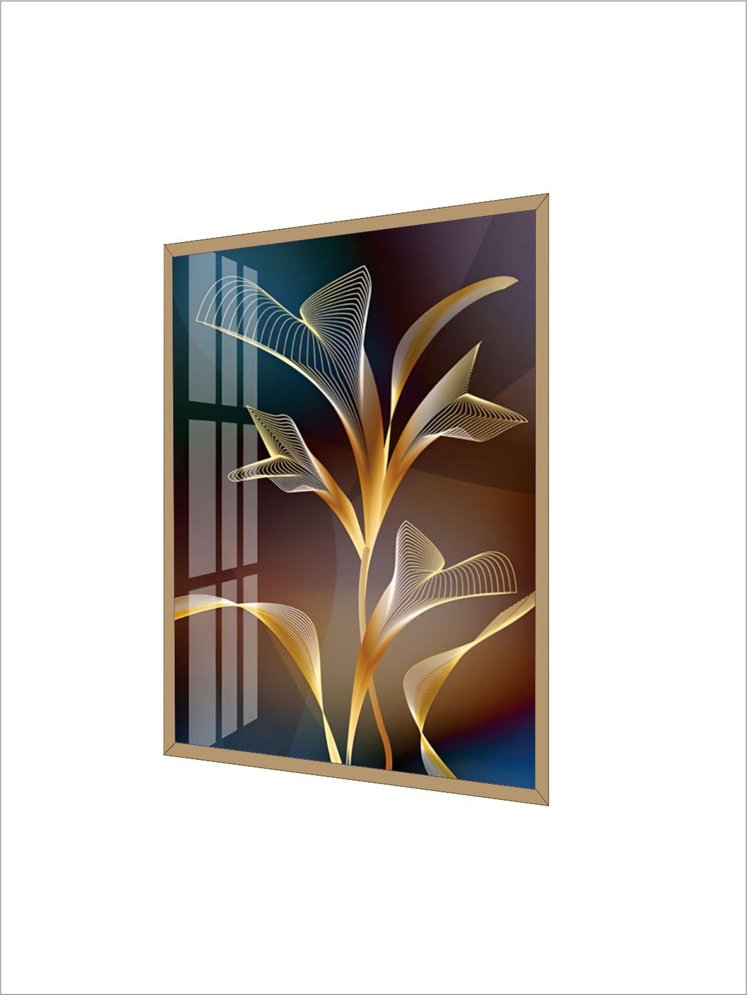 Abstract Exotic Black Golden Floral Wall Art Fine Art Canvas Prints Tropical Botanic Pictures For Luxury Apartment Living Room Dining Room Art Decor